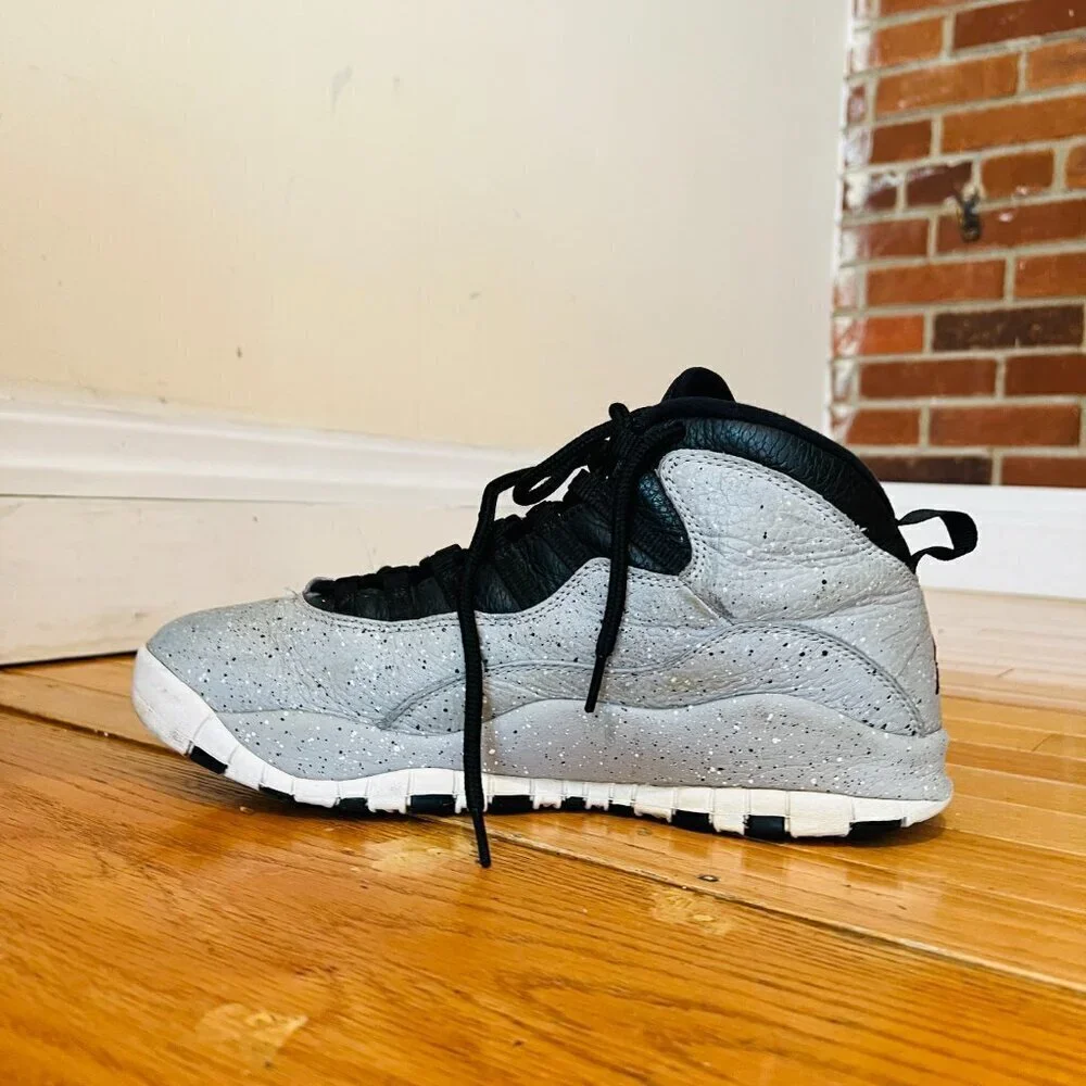 Nike AIR JORDAN 10 RETRO Cement Light Grey Smoke/Black Men’s size 10.5 - Picture 7 of 16